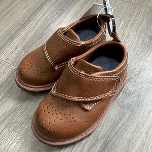 NEW Carter's Toddler Boy's Brown Dress Shoe Velcro Closure Size 4